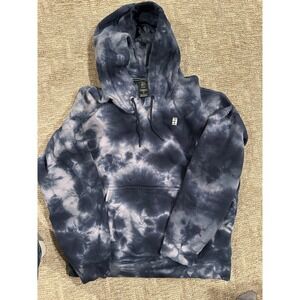 Nike Court Tennis Tie Dye Hoodie Mens Large Blue White Loose Fit DA4383-410